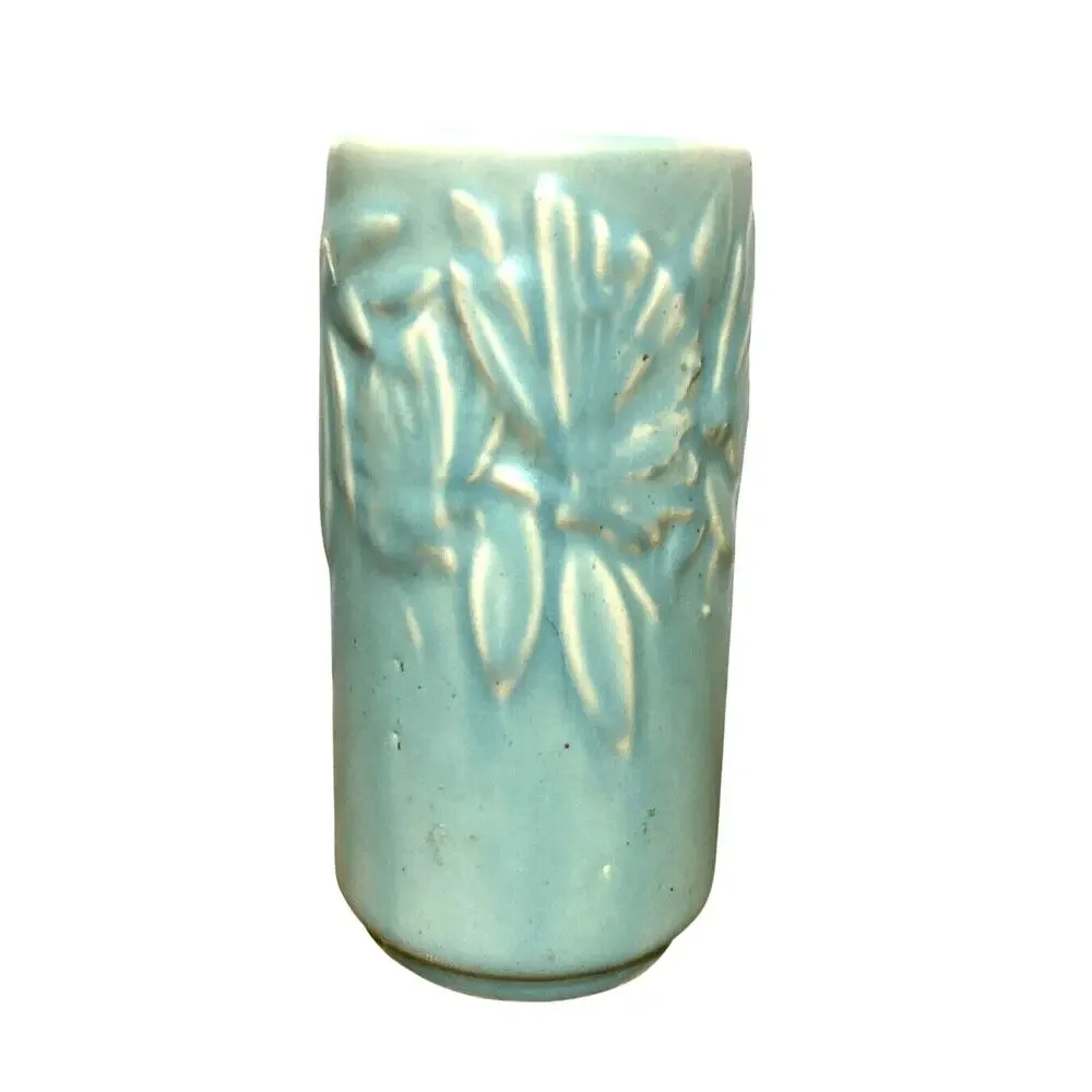 Vintage 1942 Nelson McCoy Blue Butterfly Vase 6